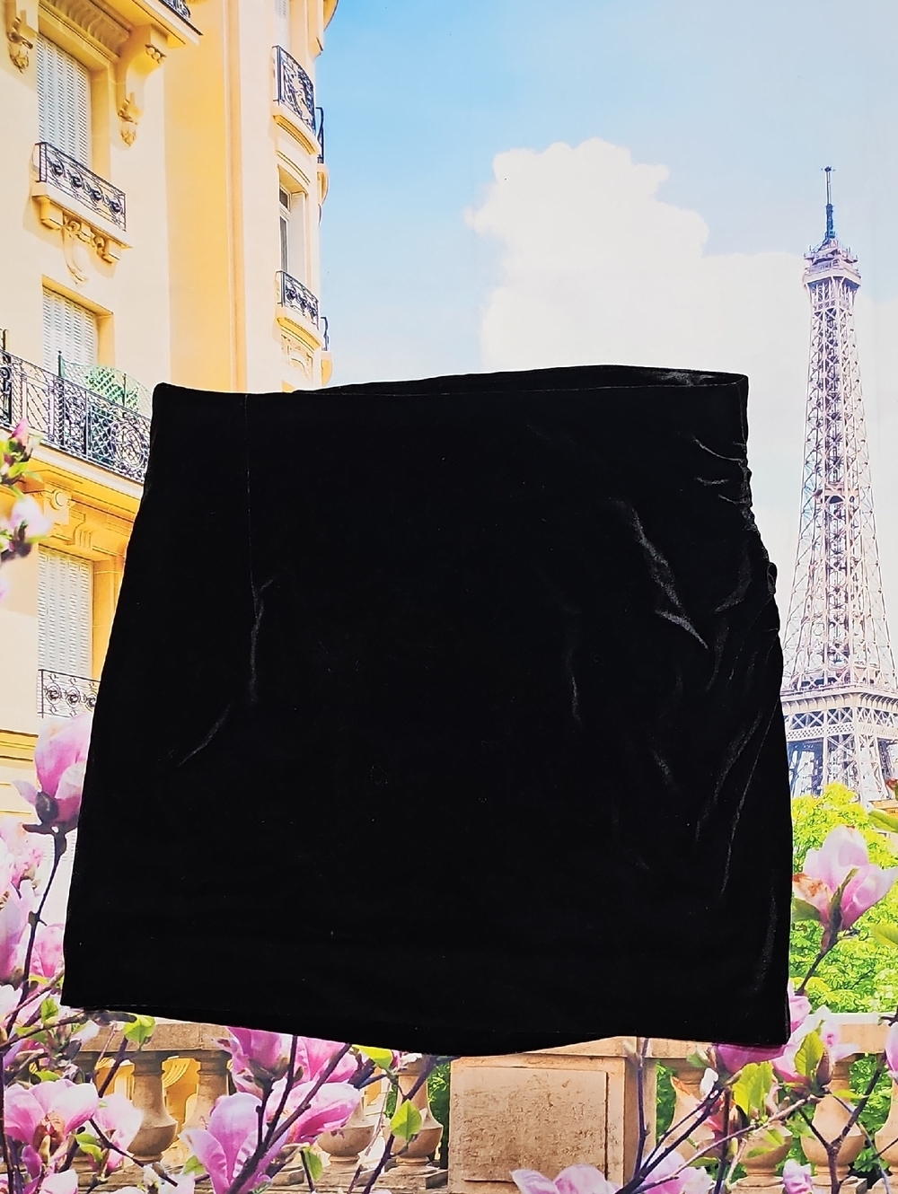 Endless‎ Rose Velvet Black Rouched Skirt Size Large New - Picture 7 of 8